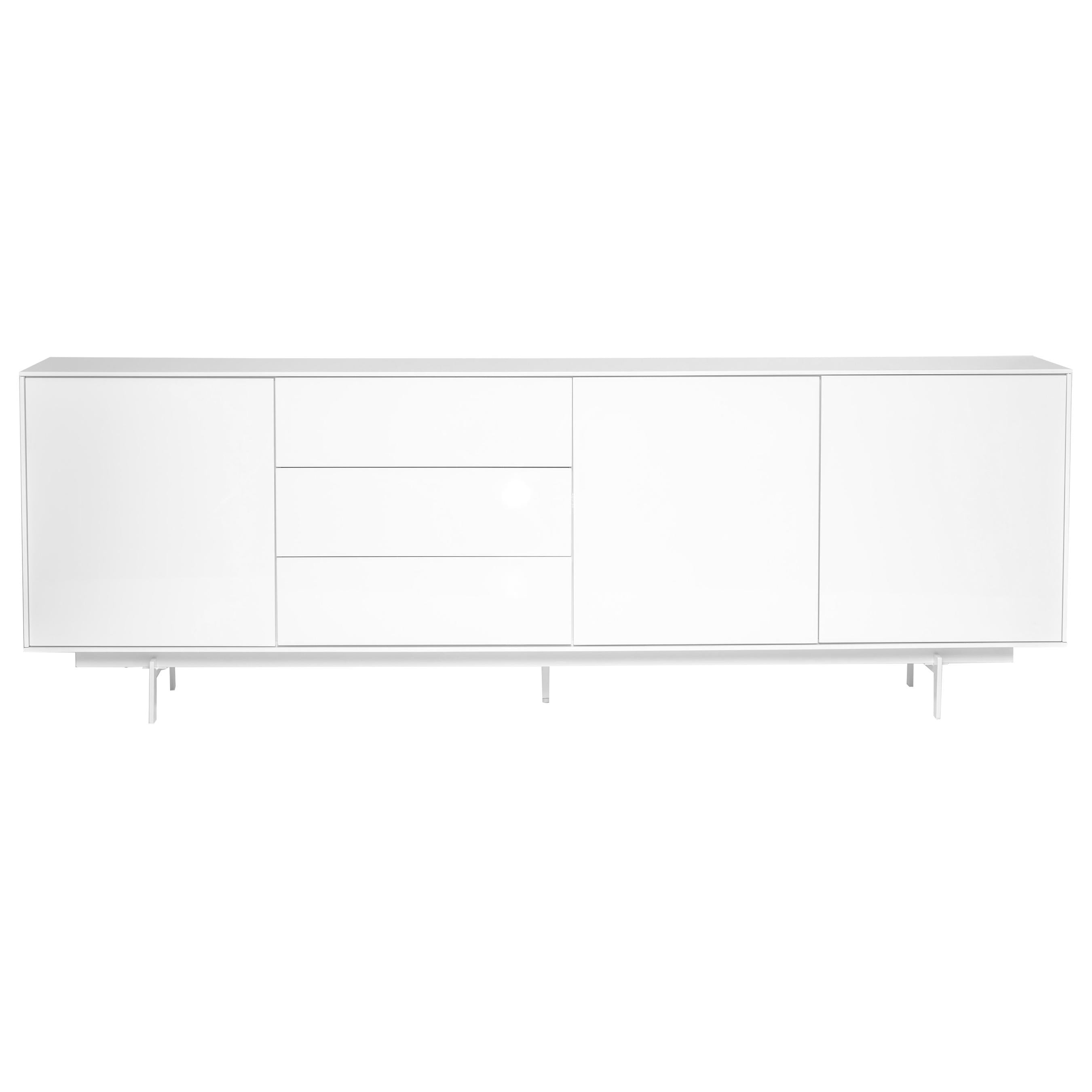 Gorgeous White Lacquer Office Credenza Computerdesk Com