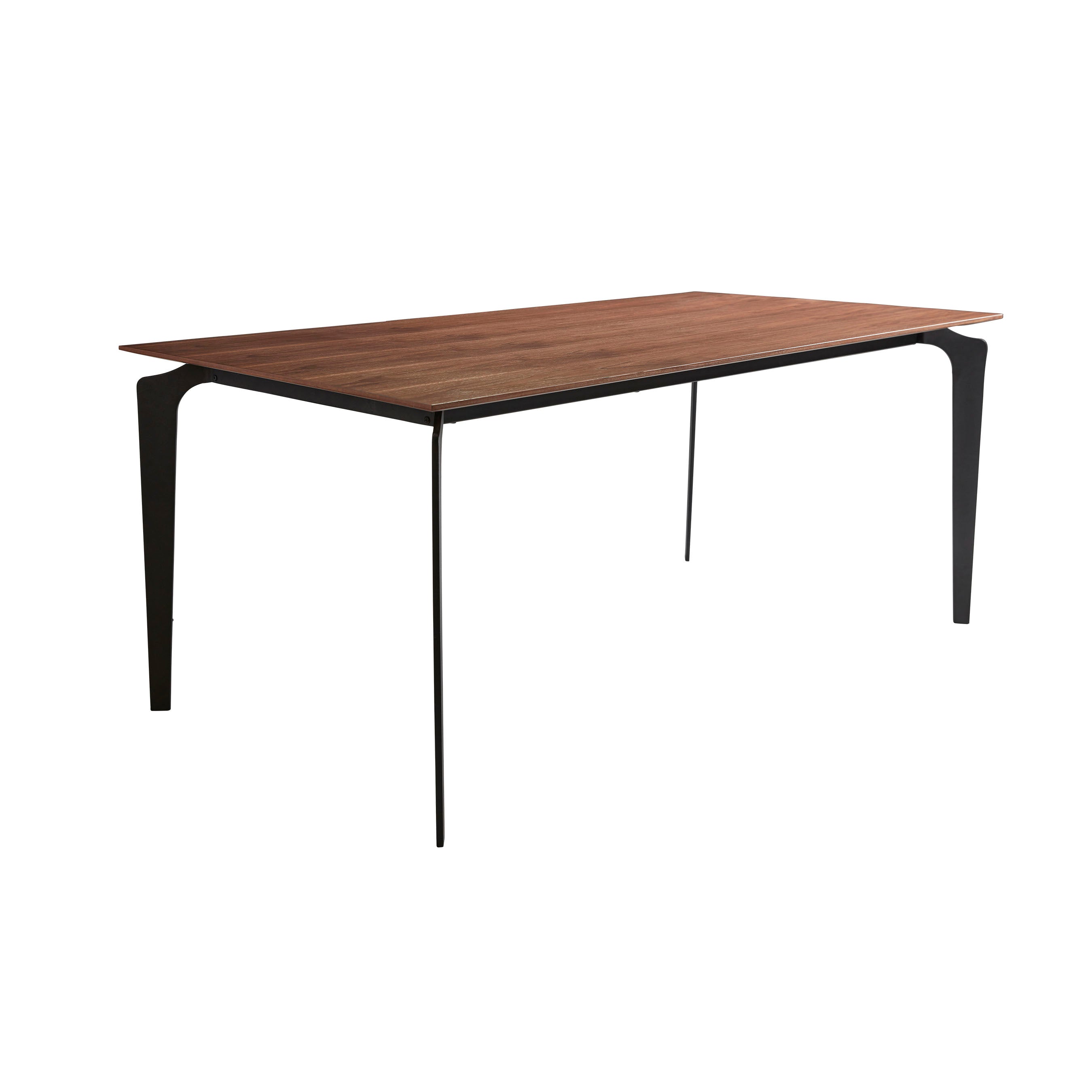 71" American Walnut Desk w/ Powder-Coated Steel Base ...