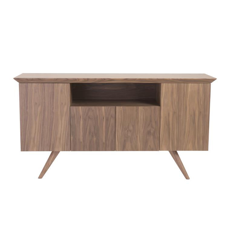 Low Profile Storage Credenza Of American Walnut Computerdesk Com