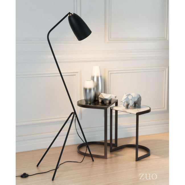 simple black floor lamp