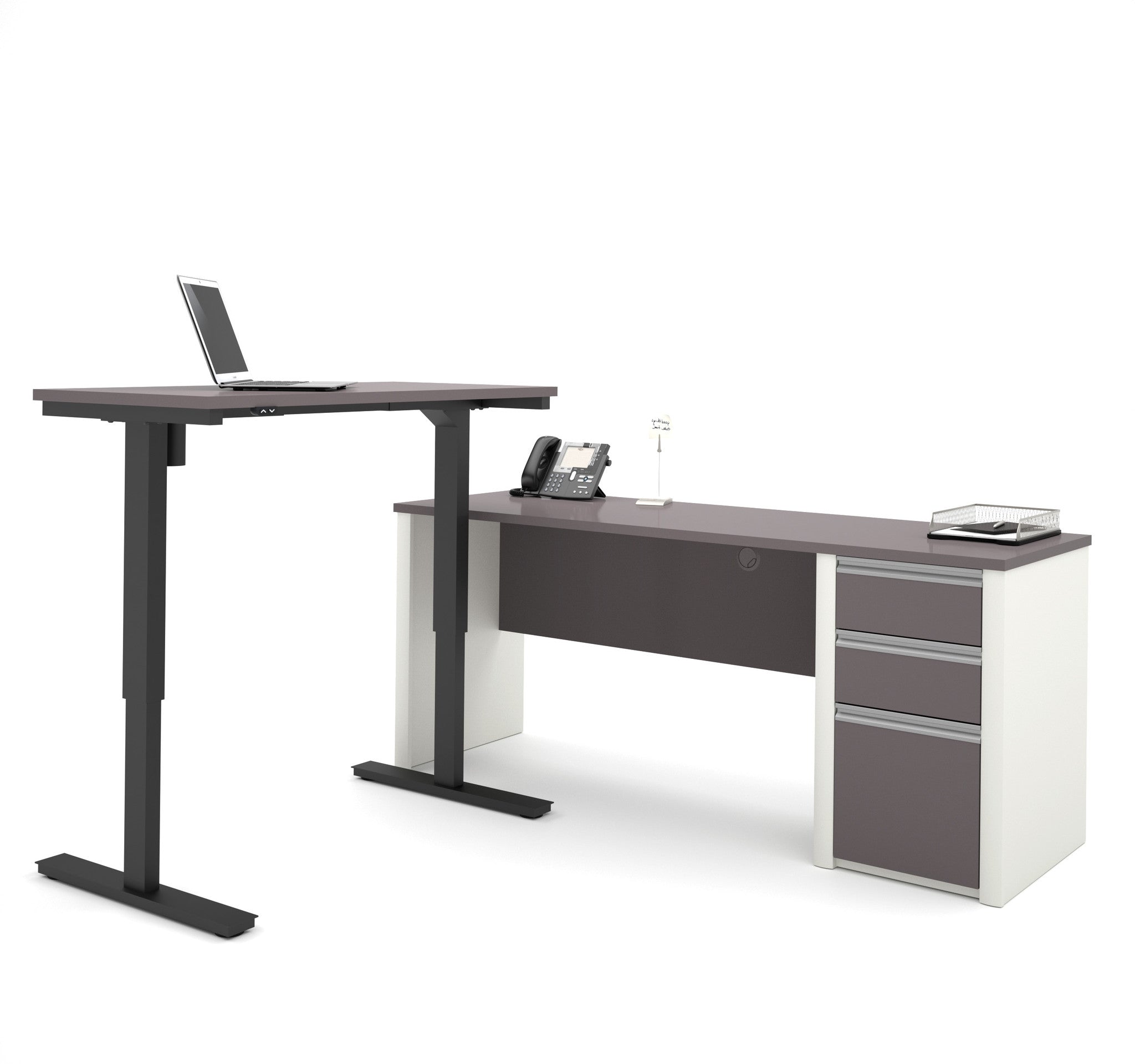 Wooden Best Height Adjustable Office Desk for Streaming