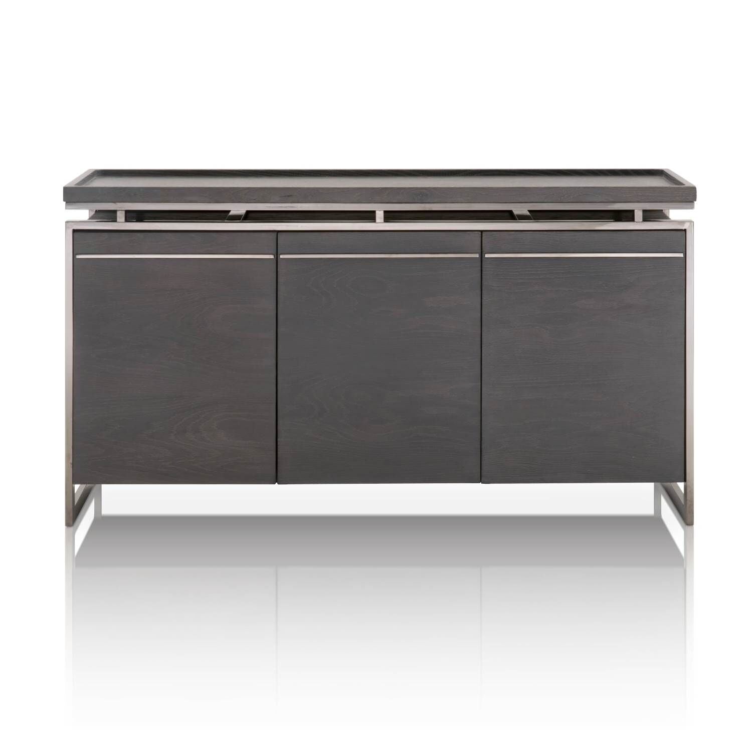 Stylish 63 Black Storage Credenza Computerdesk Com