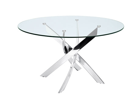 glass round dining table sets