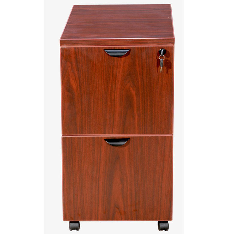 Mobile Cherry File Cabinet W 2 Drawers Computerdesk Com