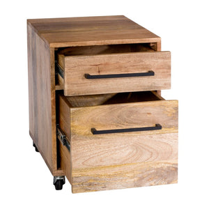 mango wood filing cabinet