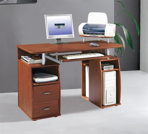 Techni Mobili Expandable Modern Desk - Mahogany