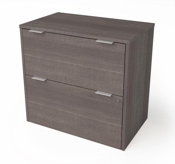 Modern Bark Grey Locking Lateral File Cabinet Computerdesk Com