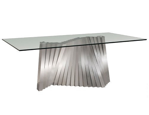 84 Modern Clear Glass Desk Or Conference Table With Sleek