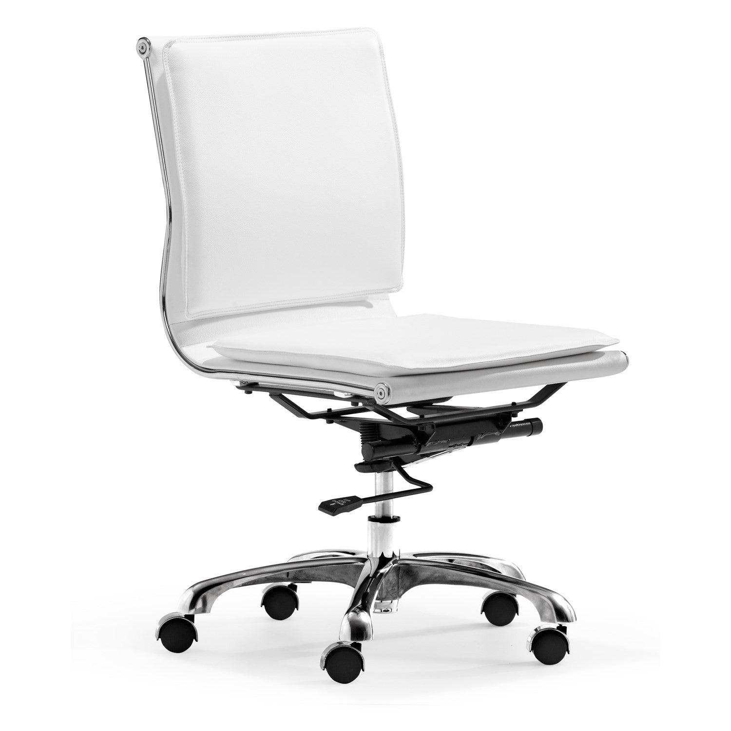 Modern Armless Office or Conference Chair in White – ComputerDesk.com