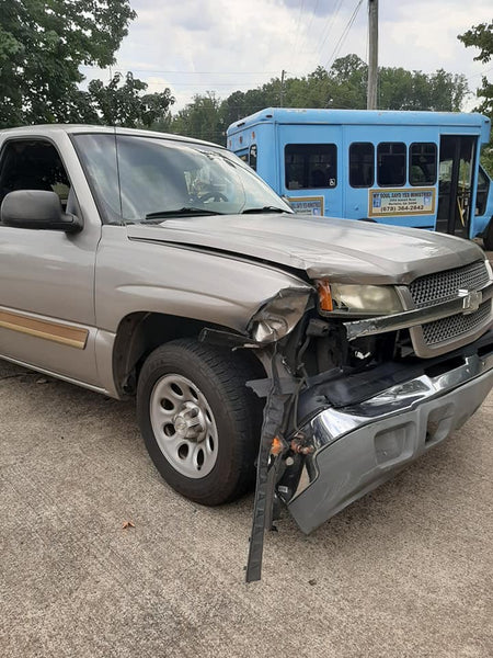 my chevrolet silverado an accident  and got a dent