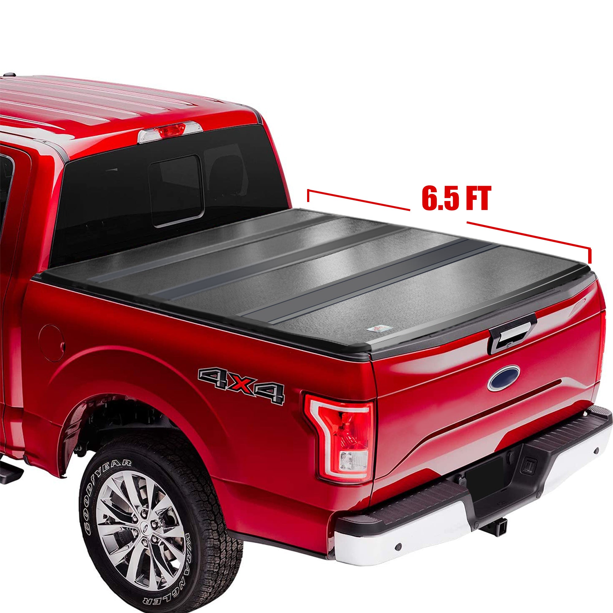 65 Feet Quad Fold Hard Truck Bed Tonneau Cover Fits 2014 2018 Silvera