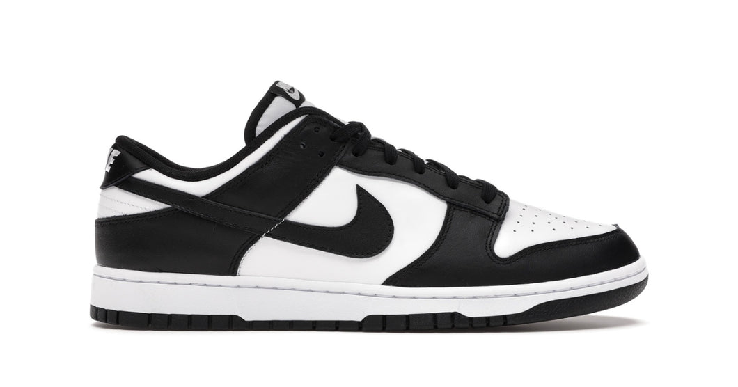 nike dunk white black restock