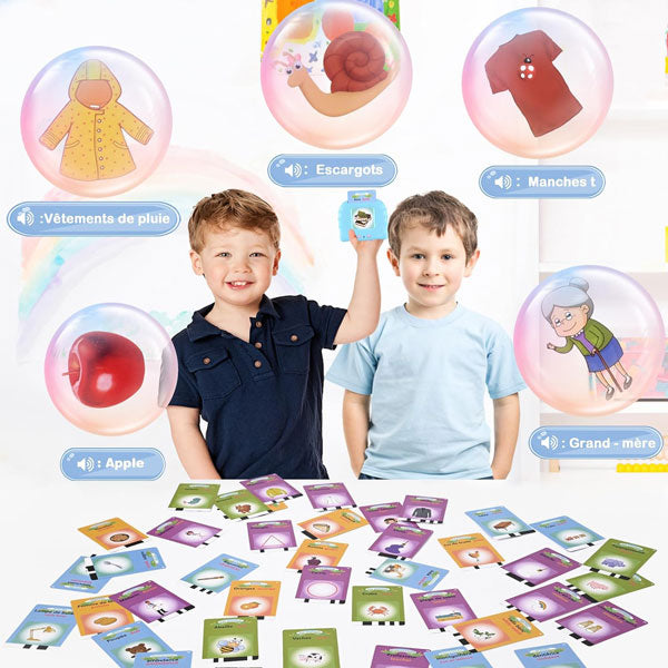 Machine à cartes mémoire éducative pour enfants avec jeu de cartes en  anglais - cadeau de jouet interactif parfait pour les enfants