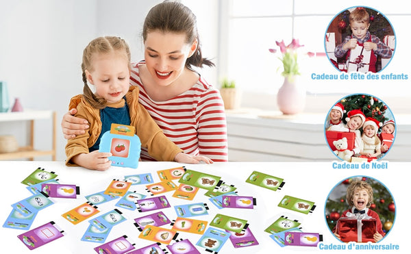 Carte éducative pour enfants, jouet éducatif, lecteur de cartes, lecteur  audio, système d'illumination binoculaire, reconnaissance des chansons -  AliExpress