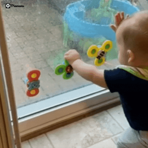 Ludi - Baby Hand Spinners - Jouets rotatifs à Ventouse - Jouet d'éveil et  de Bain pour bébé - Dès 10 Mois : : Jeux et Jouets