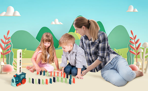 Jeu domino - Train électrique de domino pour enfants – L'Enfant Malin
