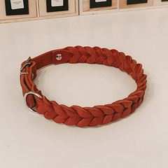 Fettlederhalsband "Cara" – Rot