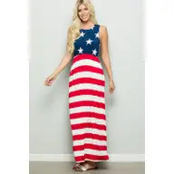 American Flag Maxi Dress - Sassy Sapphire Boutique
