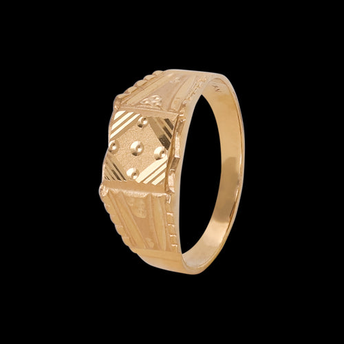 Glaze Art Men Gold Band Ring