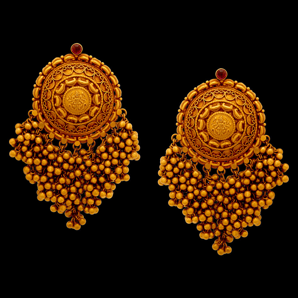 Plain Gold Ball, Earring with Fixed Hook - Christopher William Sydney  Australia - Antique, ruby, coral and tribal jewellery