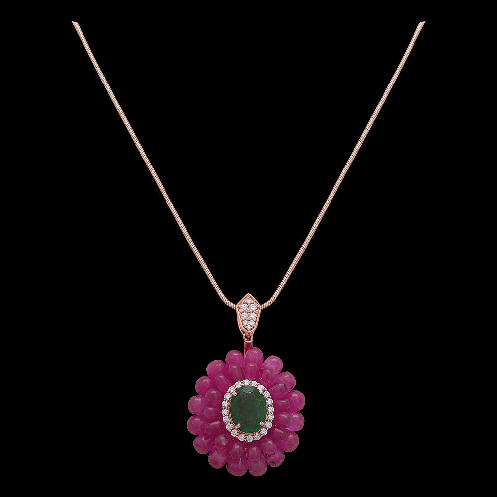 Buy Vivacious V Diamond Pendant Online from Vaibhav Jewellers