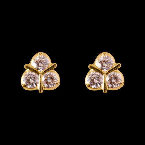 Subtle Diamond Single Stone Stud Earrings for Kids