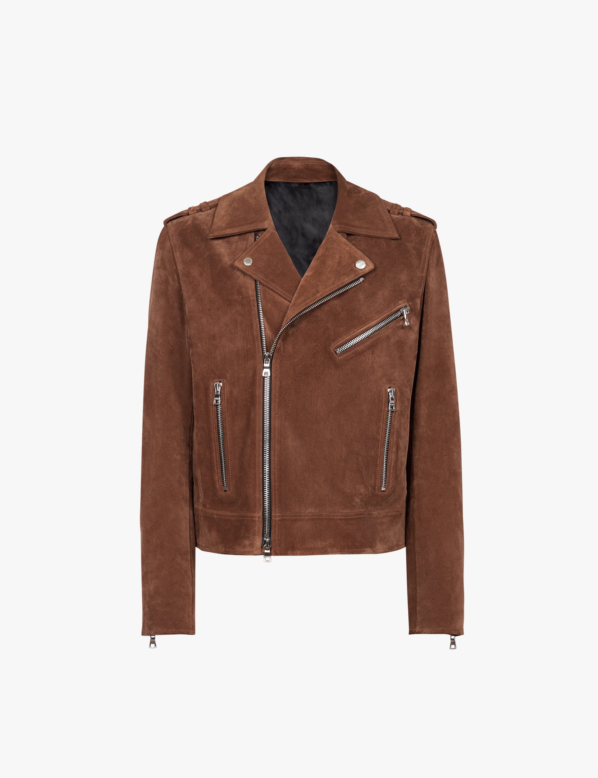 Balmain x The They Fall Leather Biker Fringed