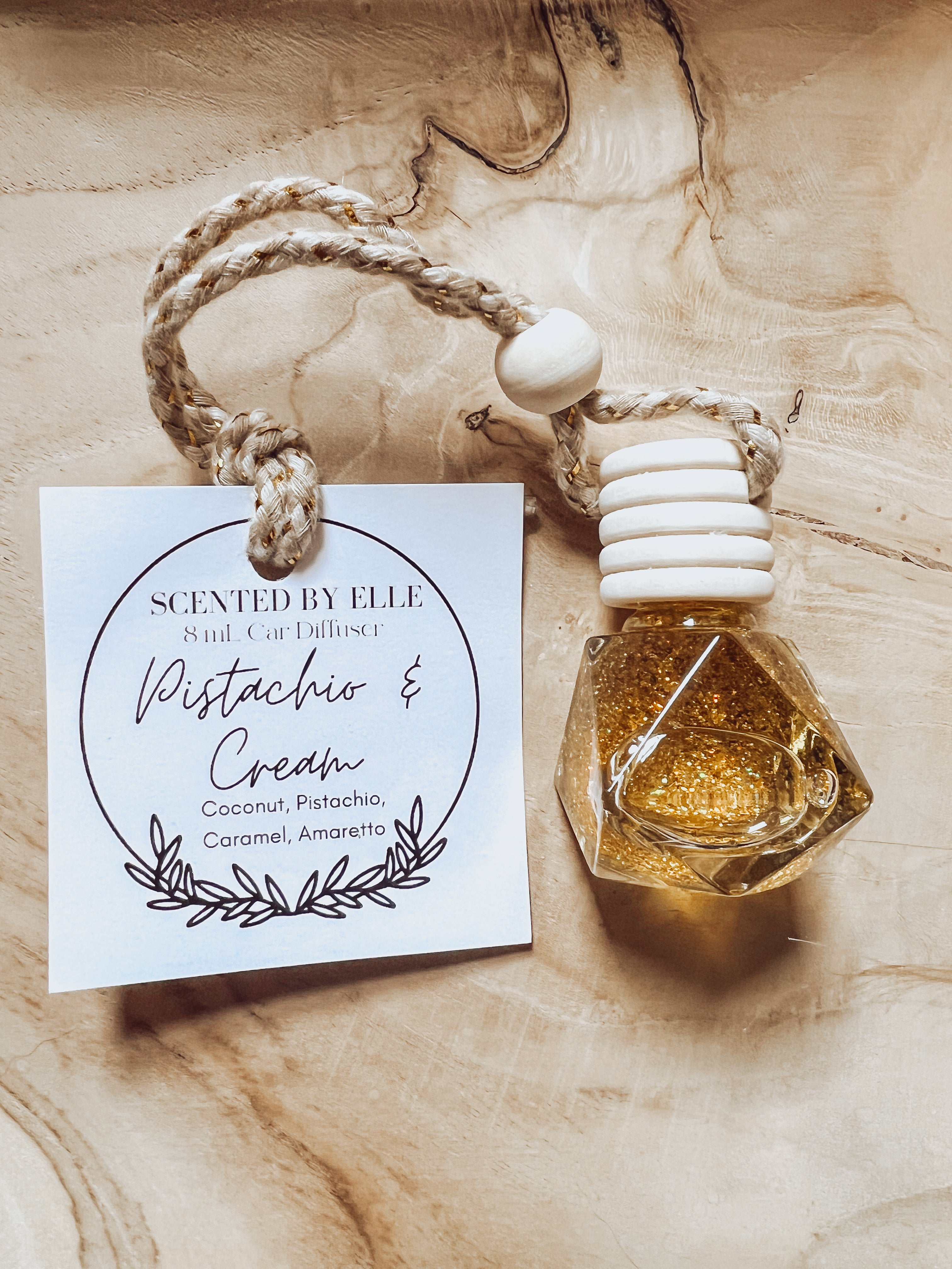 Pistachio + Cream Car Diffuser