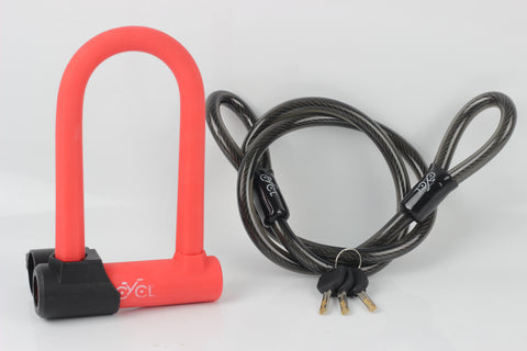 CYCL Mini Red U-Lock for Electric Scooters