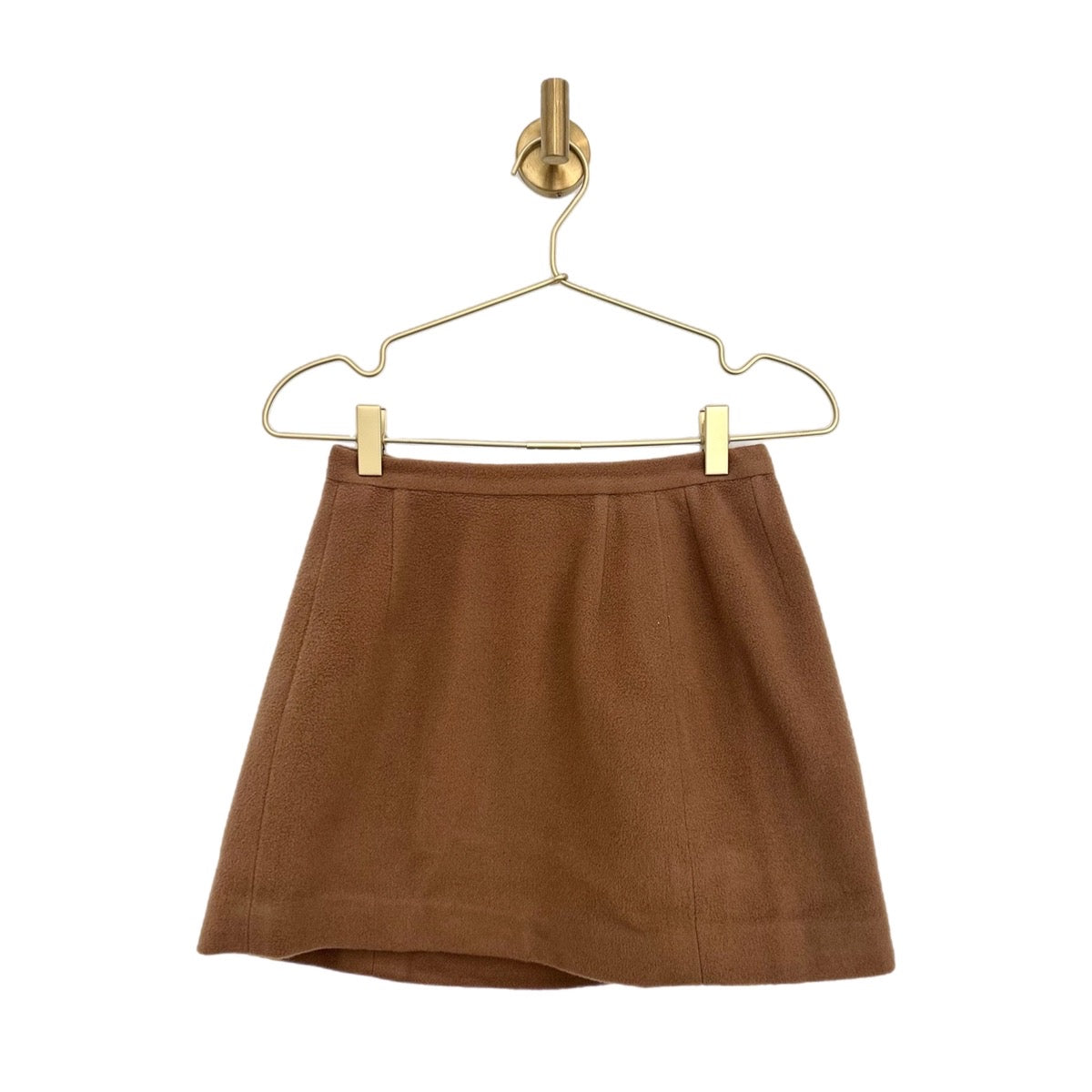 image of Camel Fleece Mini Skirt