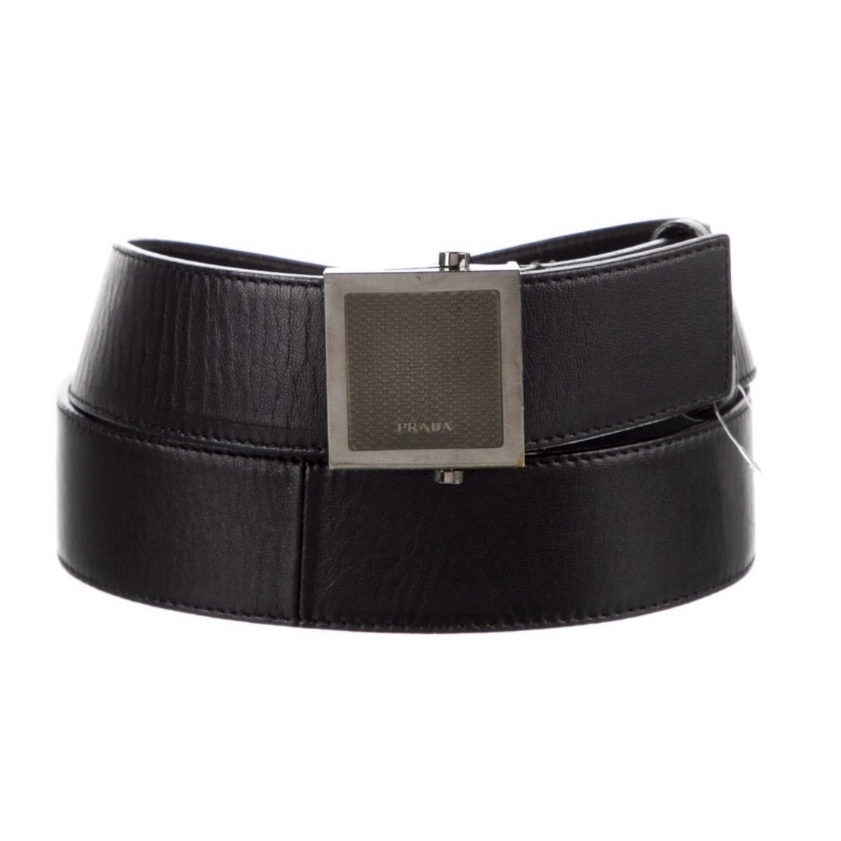image of Prada Black Square Belt