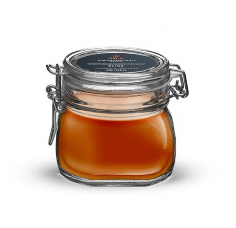 Raw Infused Honey - Bliss Qi 17oz Bormioli Rocco Swing Top Fido Canning Glass Jar