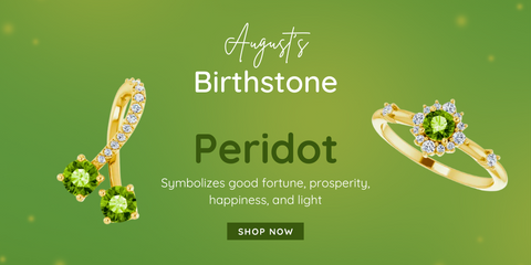 Peridot and Gold - August Birthstone