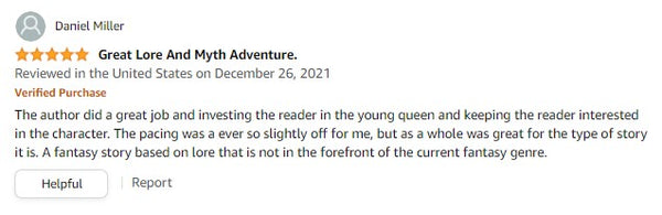 Howling Shadow 5 star reviewer for Book Two