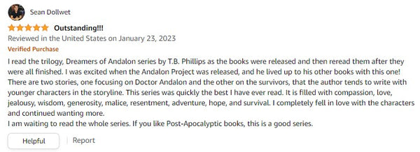 5 star review for Andalon Project