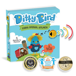 Ditty Bird Sound Book: Farm Animal Sounds - Elladees Boutique at Dear Yesteryear