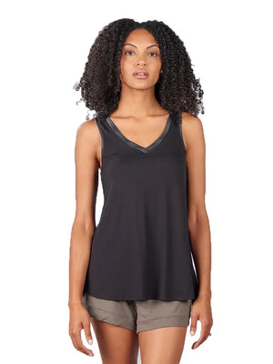 Faceplant Bamboo® Double-V Pajama Tank- Black - Elladees Boutique at Dear Yesteryear