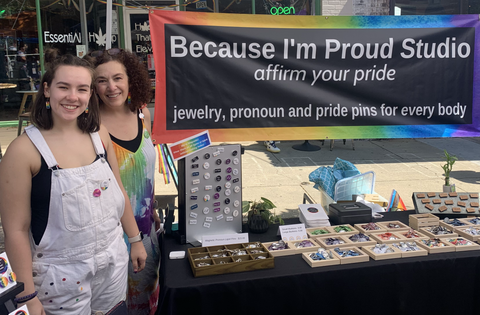 Ellin and Hannah at Greensboro Pride