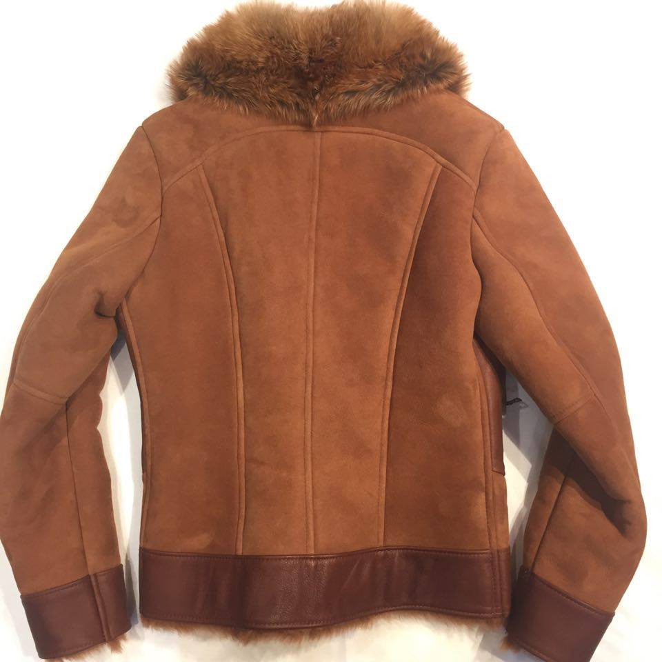 Jakewood Tobacco Red Fox Collar Shearling – Dudes Boutique