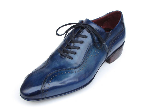 Paul Parkman Handmade Lace-Up Casual Blue Shoes