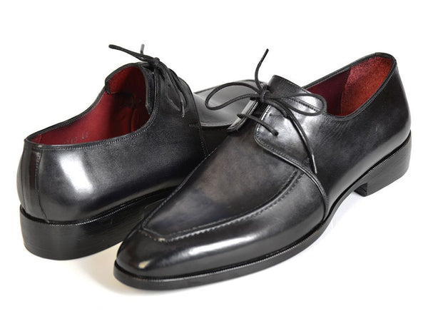 Paul Parkman Gray/Black Apron Derby Shoes