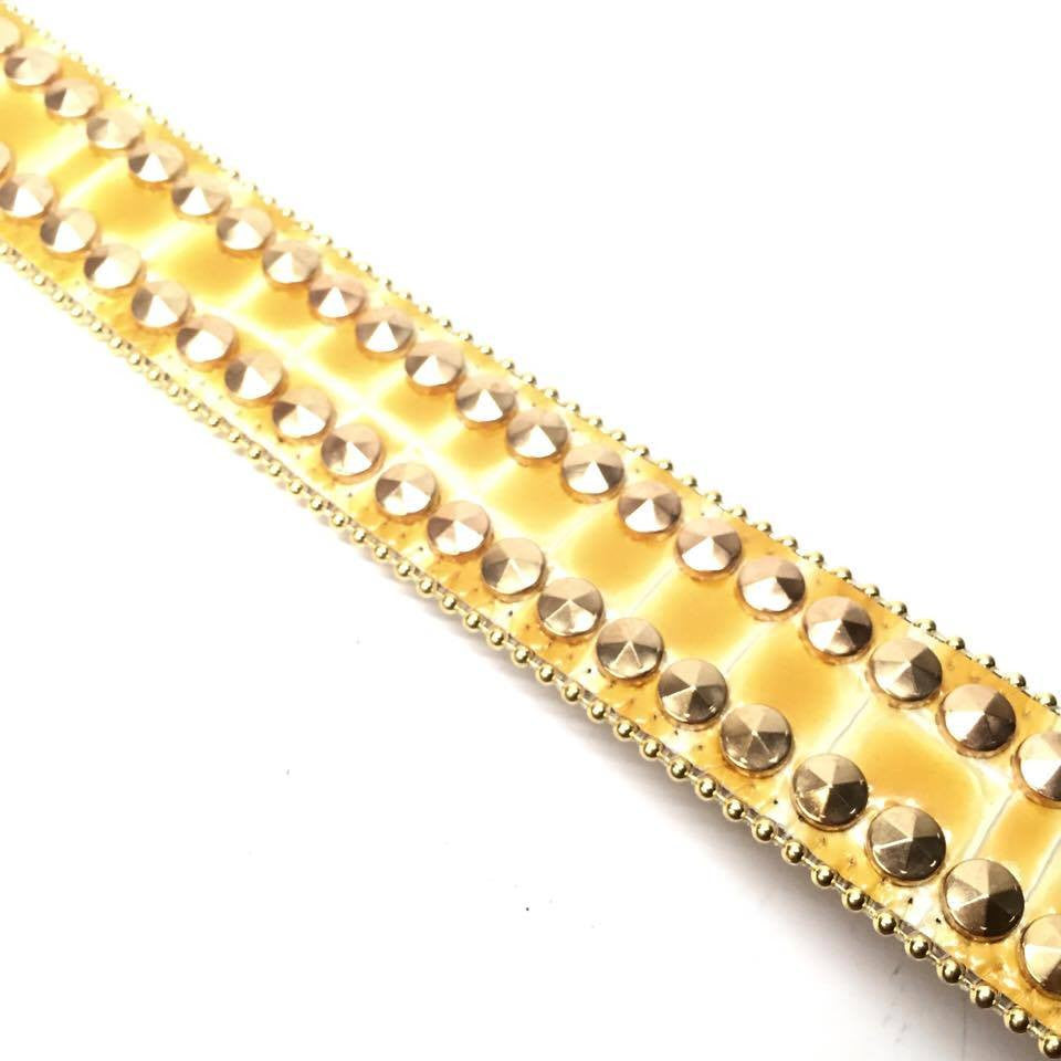 b.b. Simon 2335-A90 Honey Mustard Crystal Belt