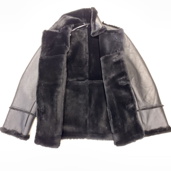 Daniels Leather Men's Jet Black 3/4 Shearling Coat