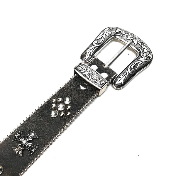 B.B. Simon 'Smoke Grey' Crystal Belt