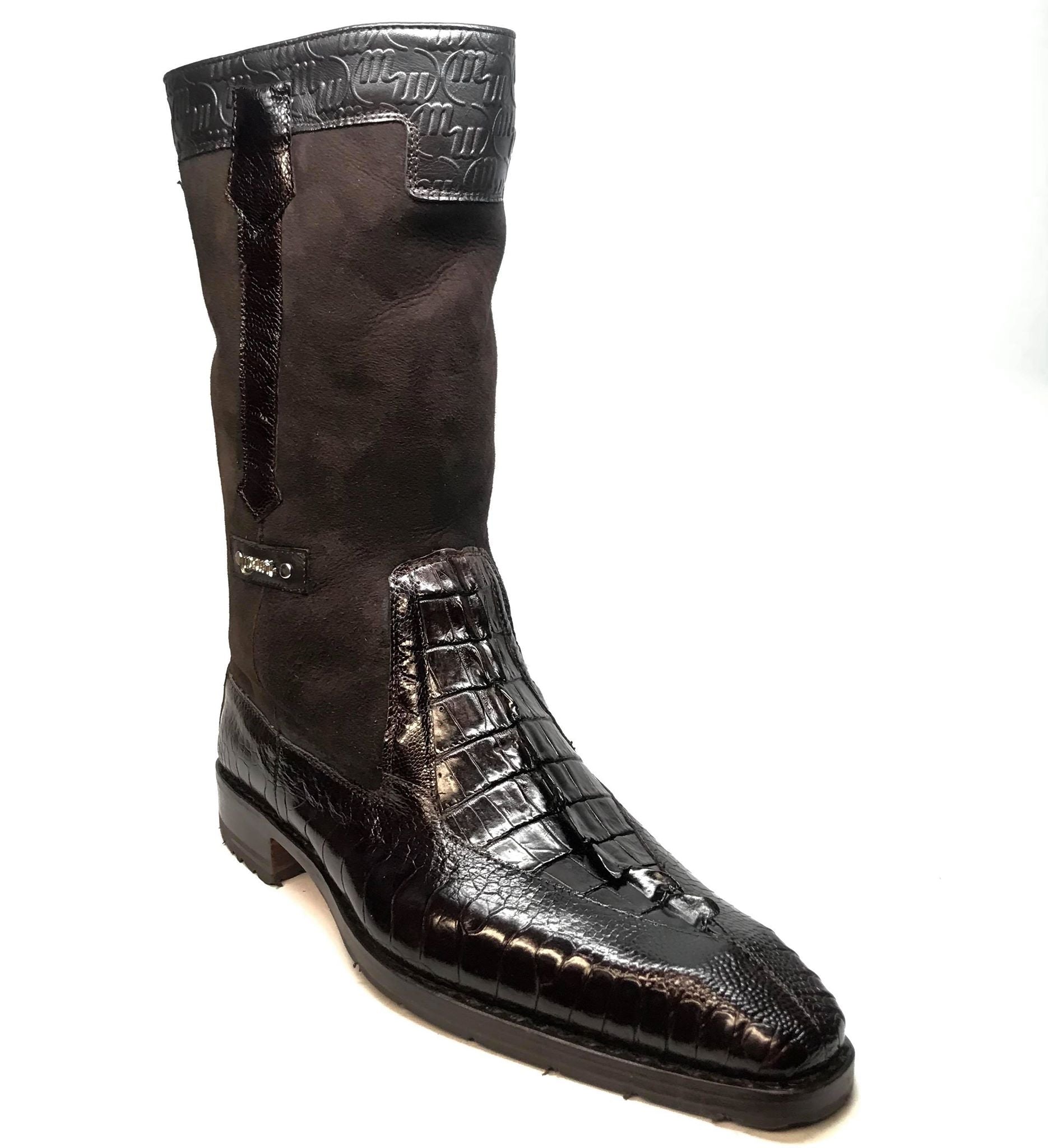 ostrich dress boots