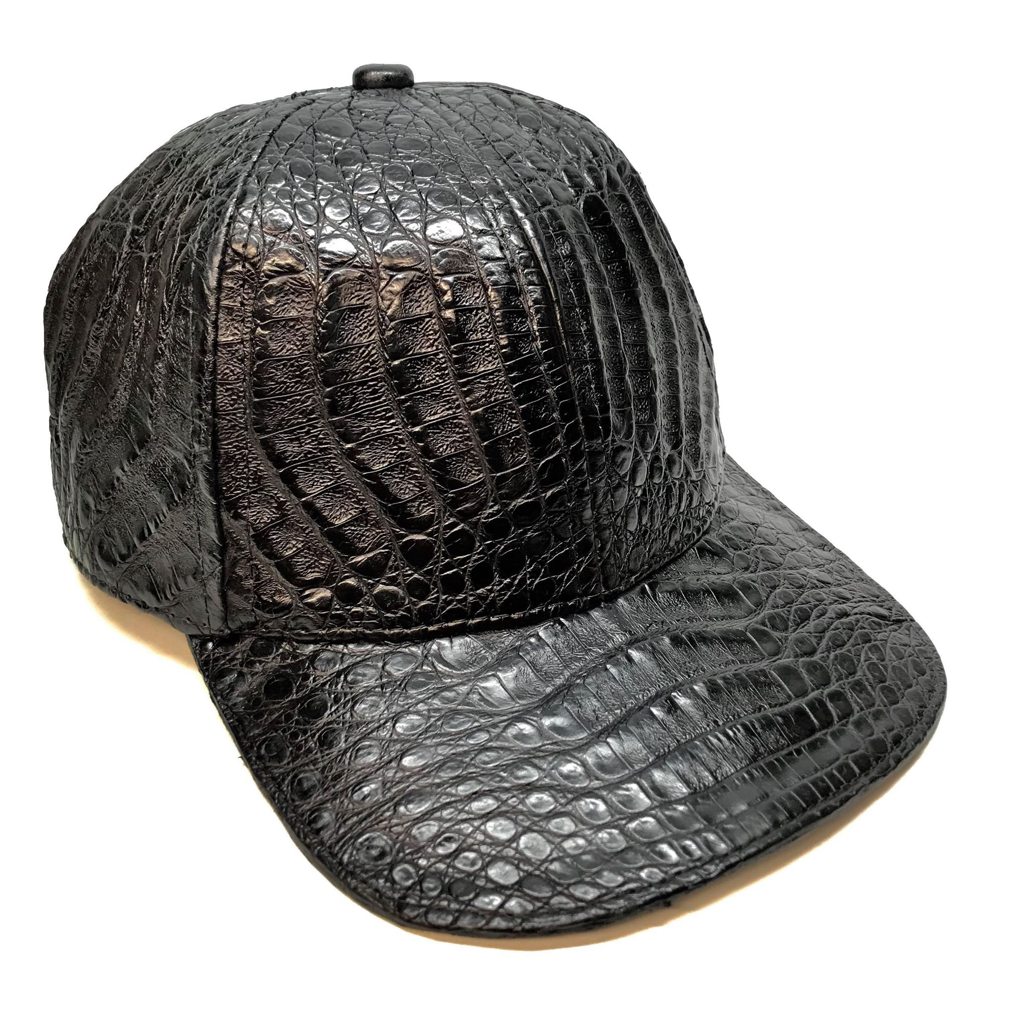 Safari Black Alligator Belly Hat