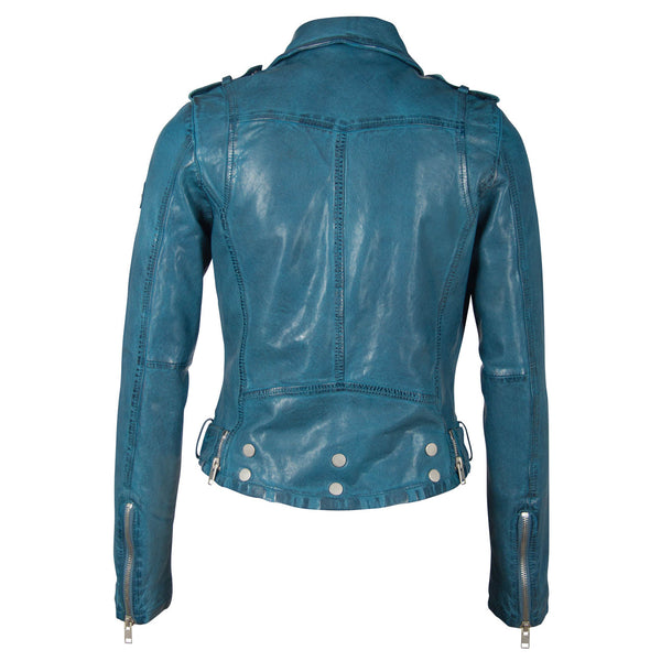 Mauritius Ladies Wild Leather Jacket, Teal