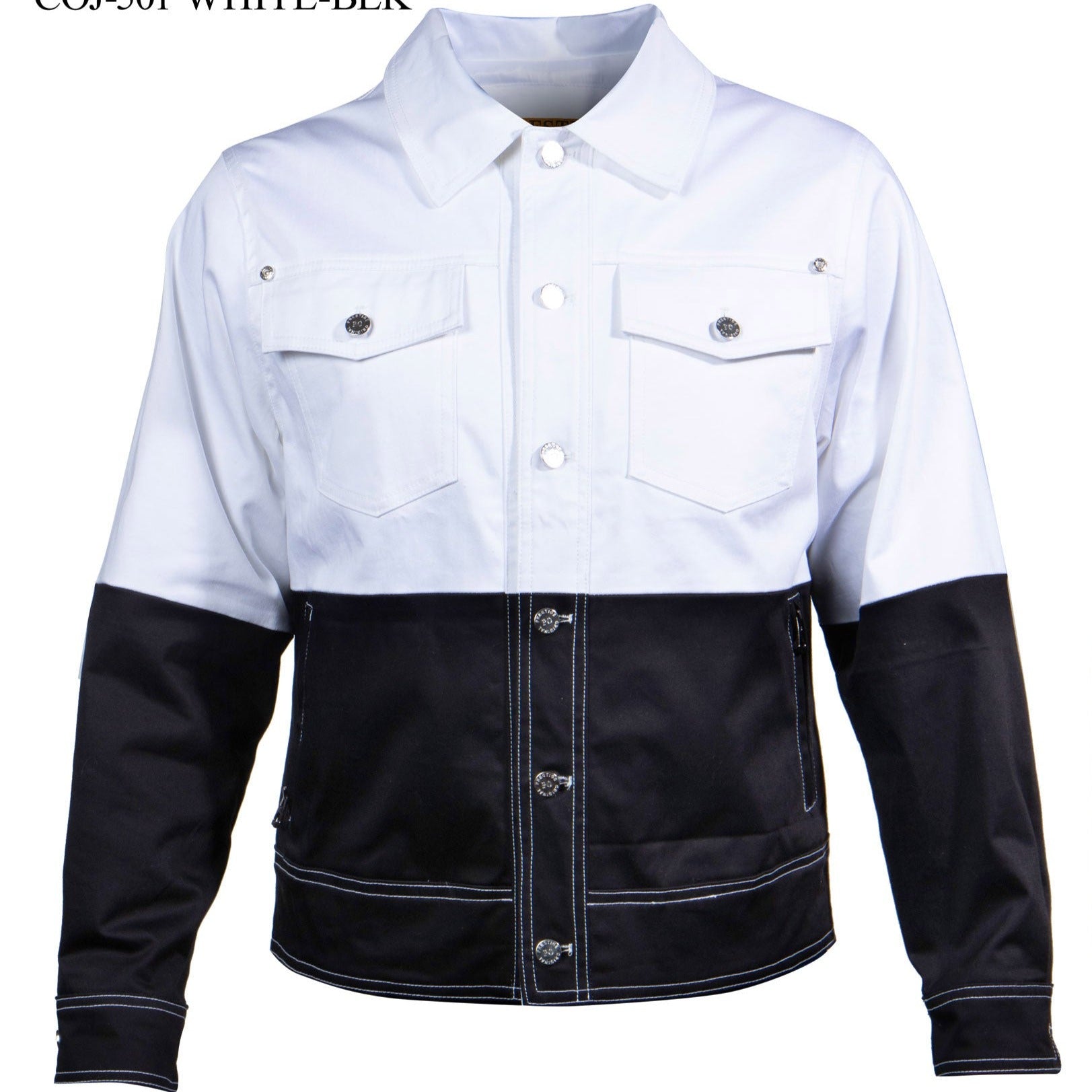 Prestige White/Black Double Stitched Jacket