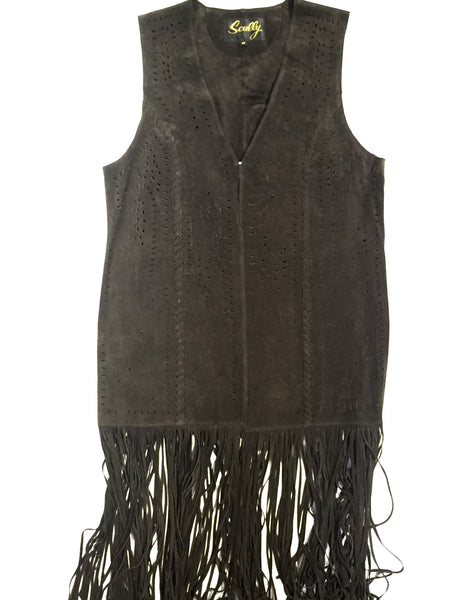 Scully Suede Full Length Fringe Vest – Dudes Boutique