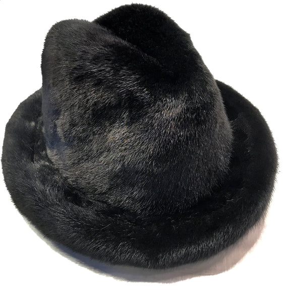 Kashani Men's Black Full Mink Top Hat
